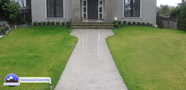 Smooth Finished Concrete Sidewalk